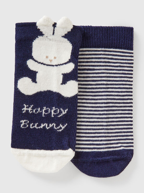 Set of socks with stripes and bunny New Born (0-18 months)