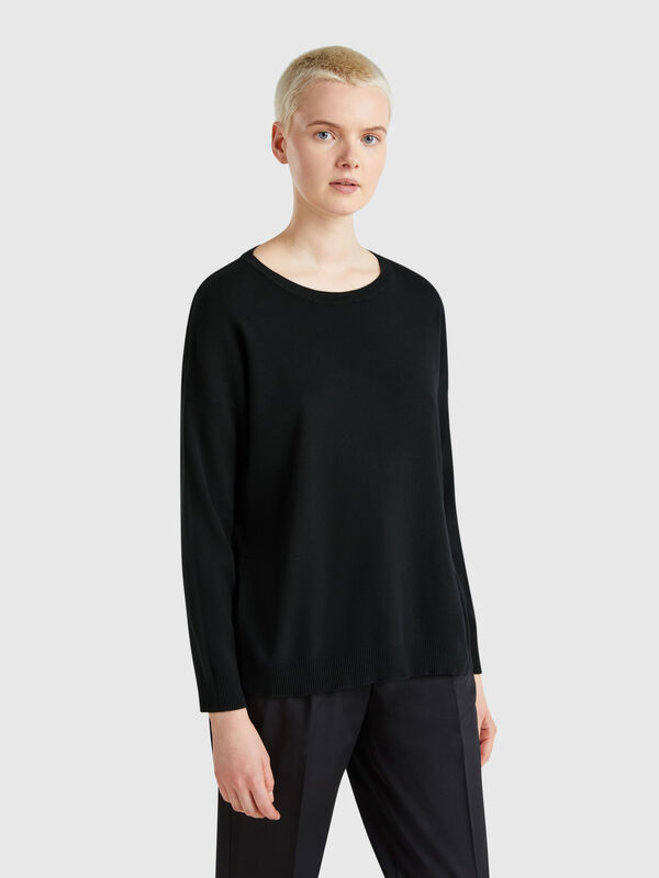Oversized fit cotton sweater Women