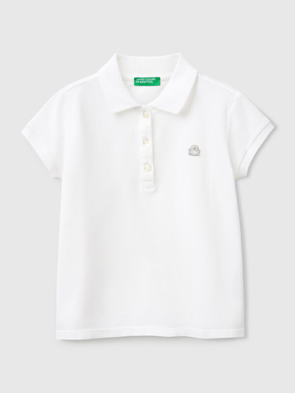 Short sleeve polo in cotton Junior Girl