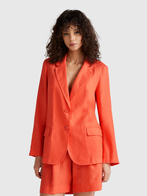 Blazer in pure linen Women