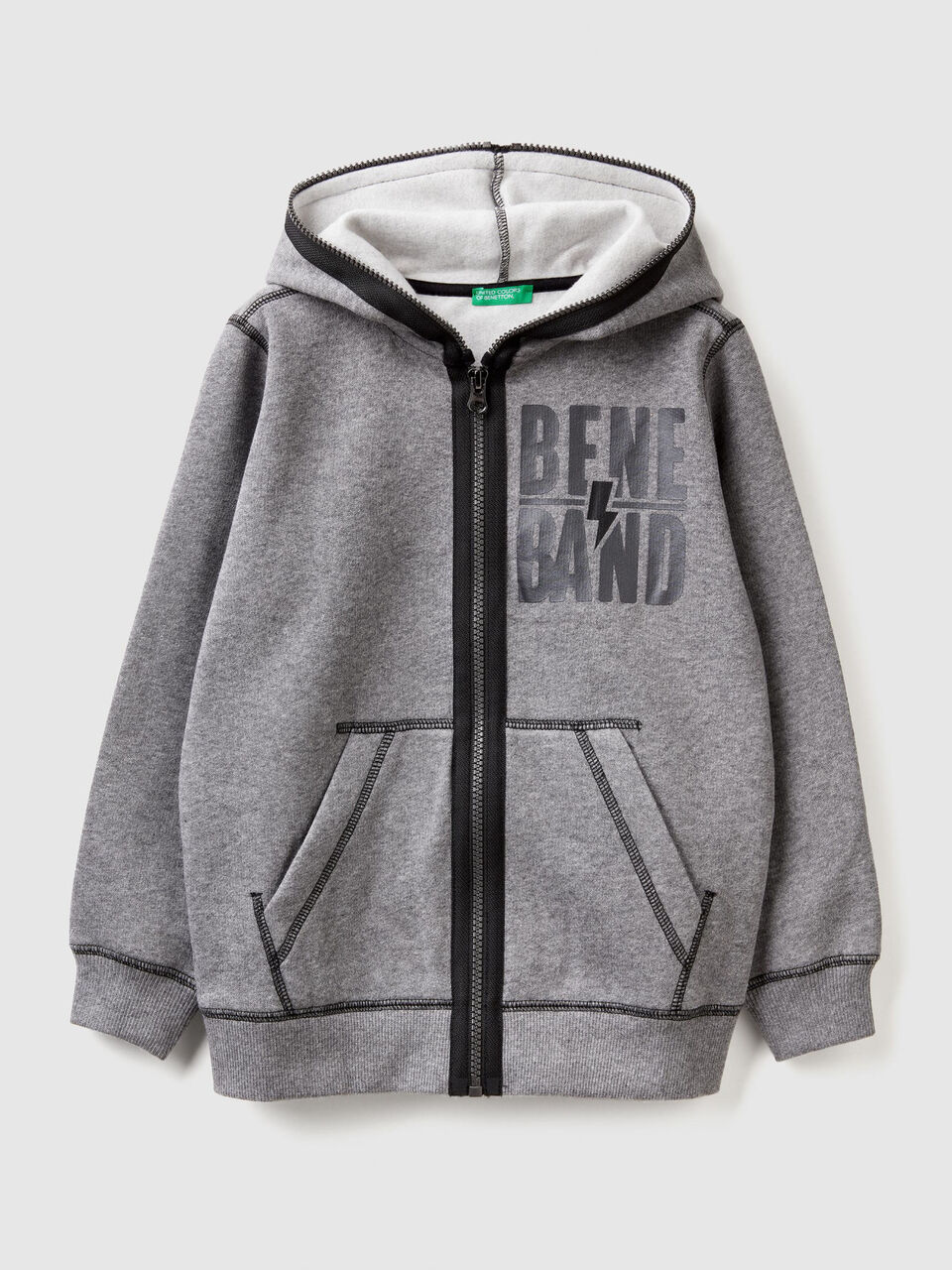 Sweatshirt with hood and writing image number 1