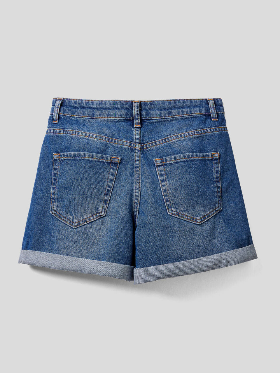 100% cotton denim shorts image number 2