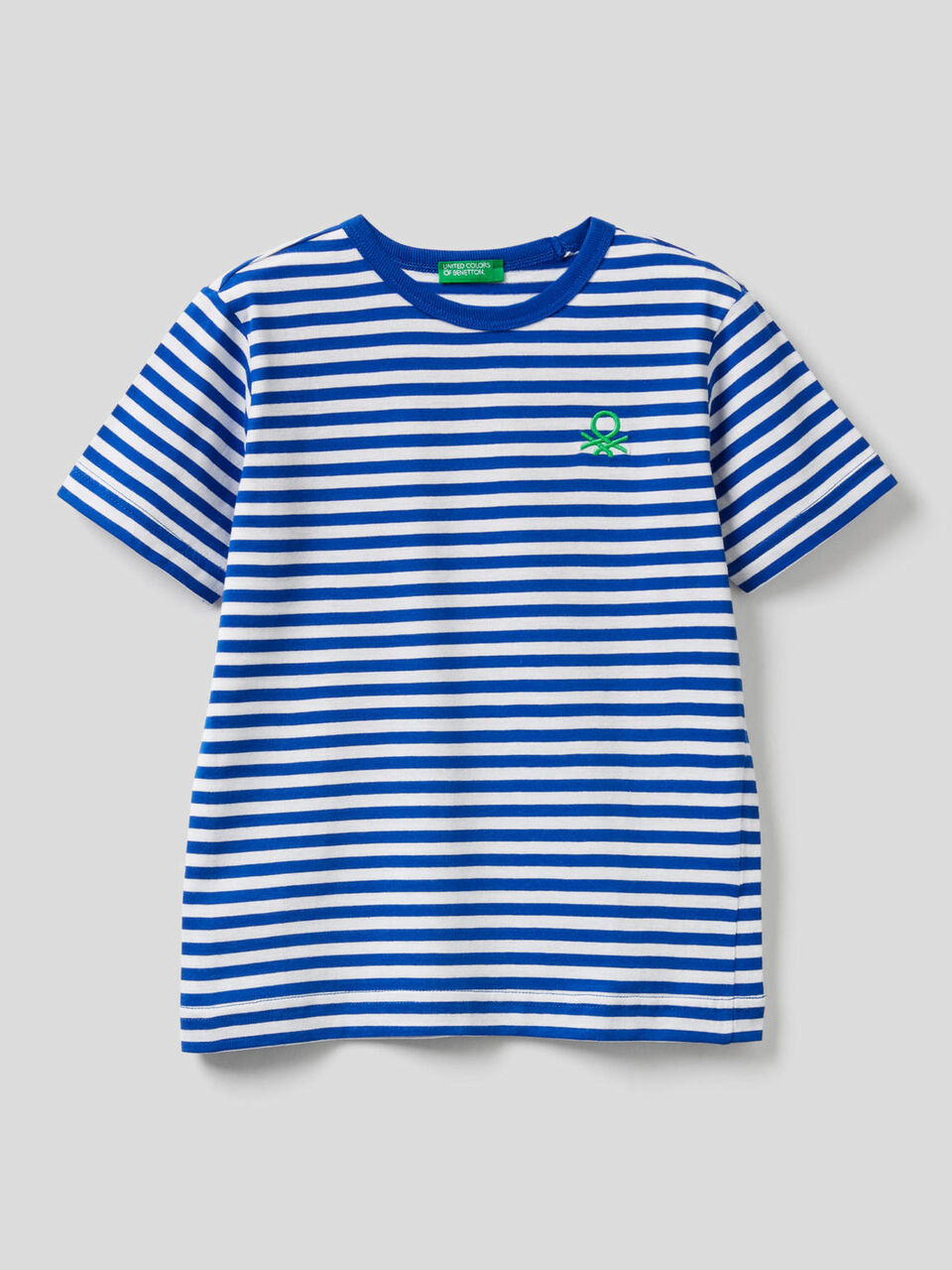 Striped t-shirt in 100% cotton image number 1