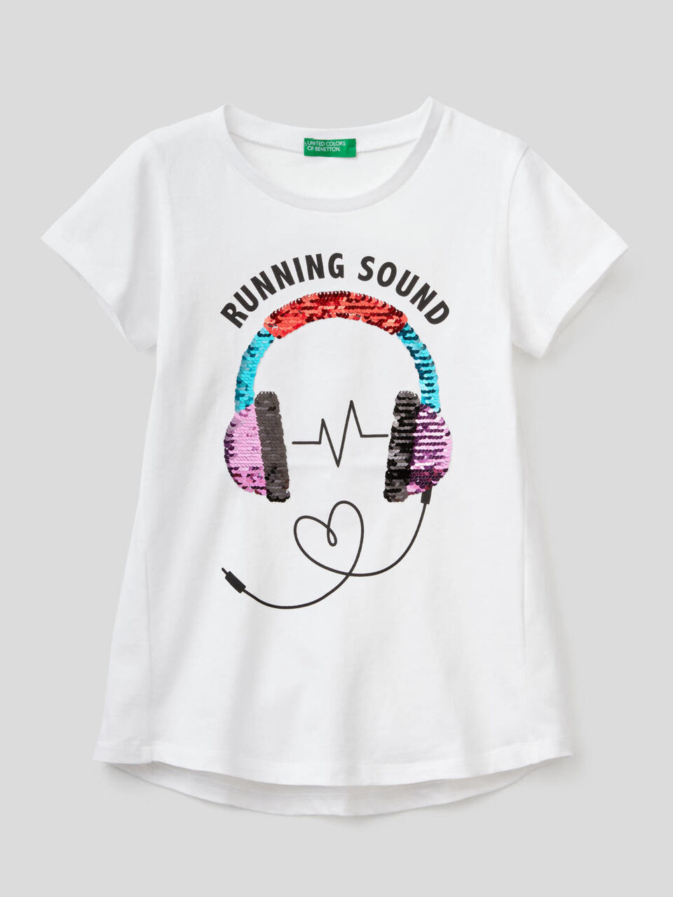 Cotton t-shirt with sequins image number 1