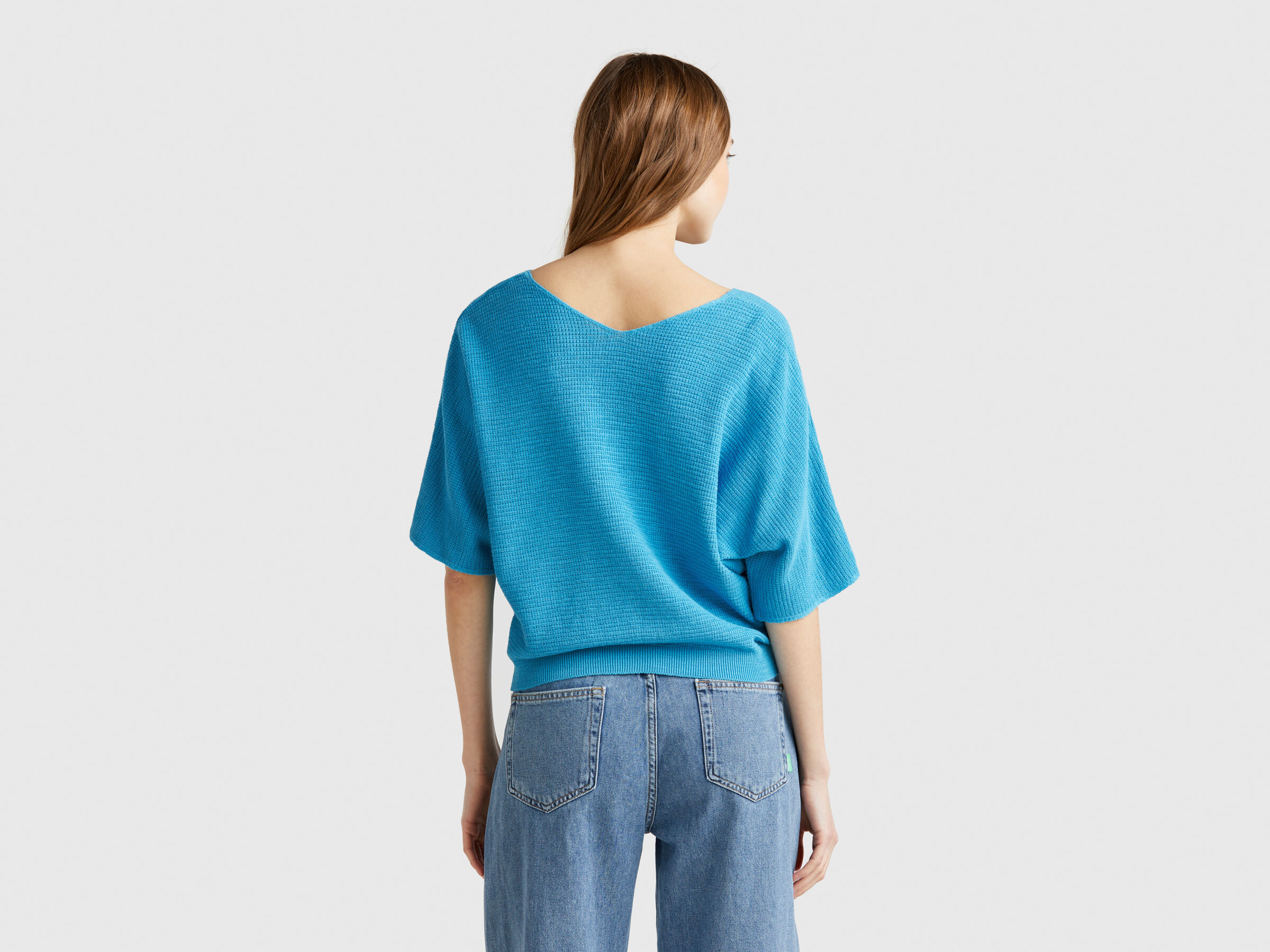 V NECK SWEATER H/S Women image number 2