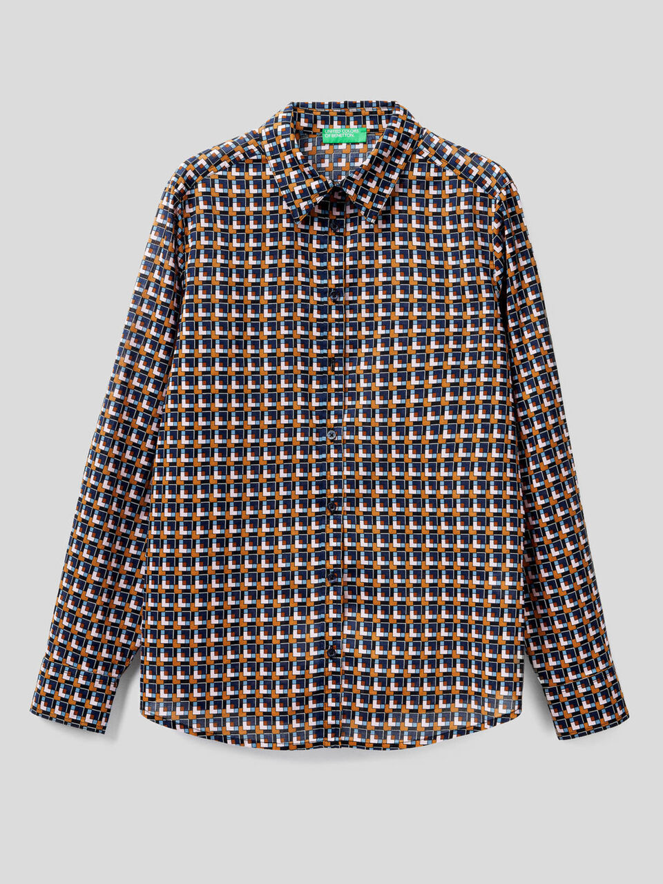 Shirt with allover pattern image number 1