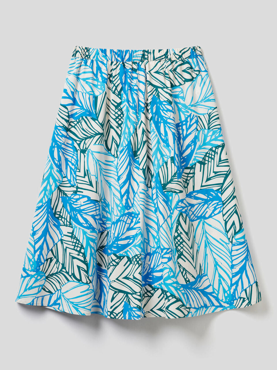 Midi skirt in printed cotton image number 2