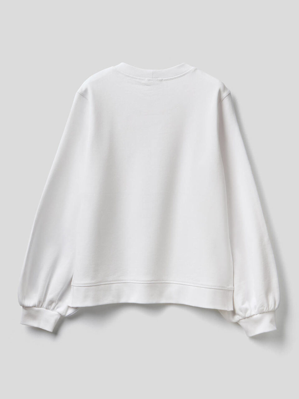 Cotton sweatshirt with puff sleeves image number 2