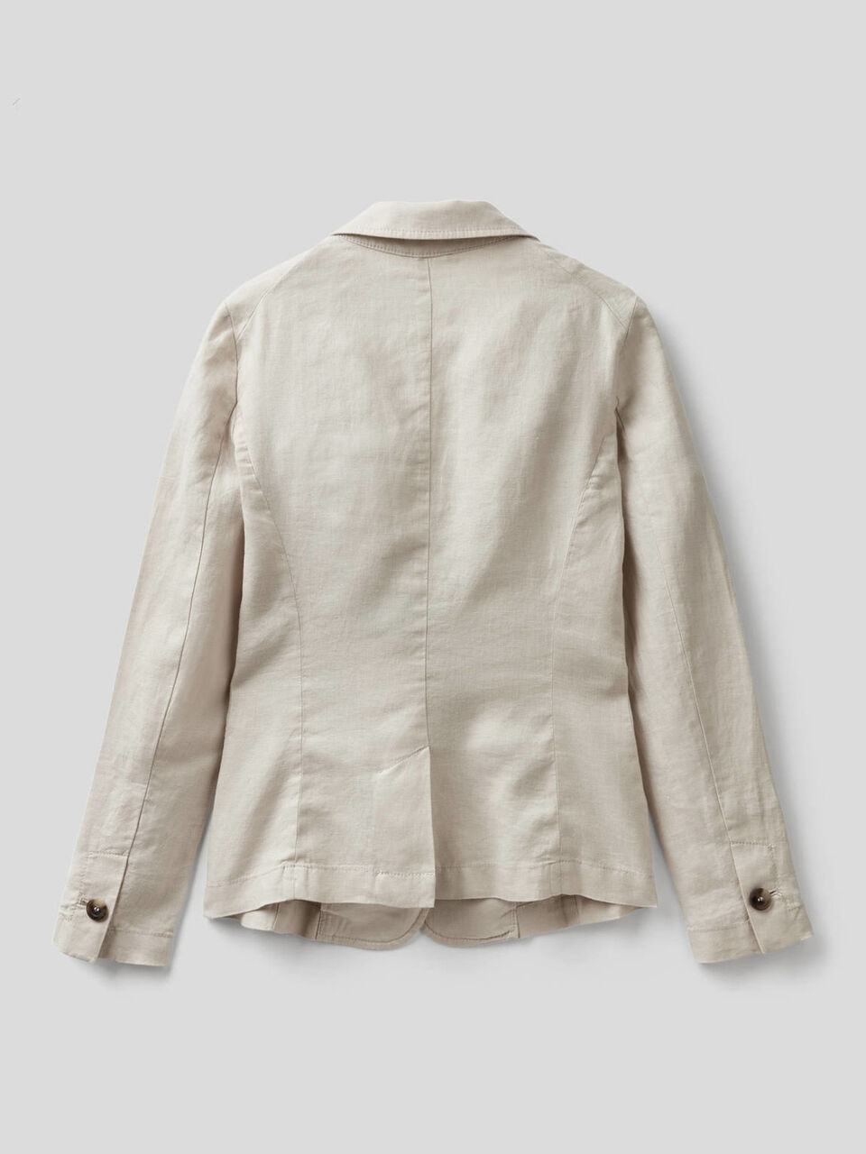 Waisted blazer in 100% linen image number 2