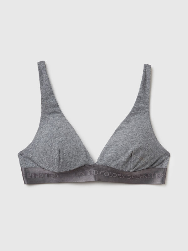 Triangle bra in stretch cotton Women
