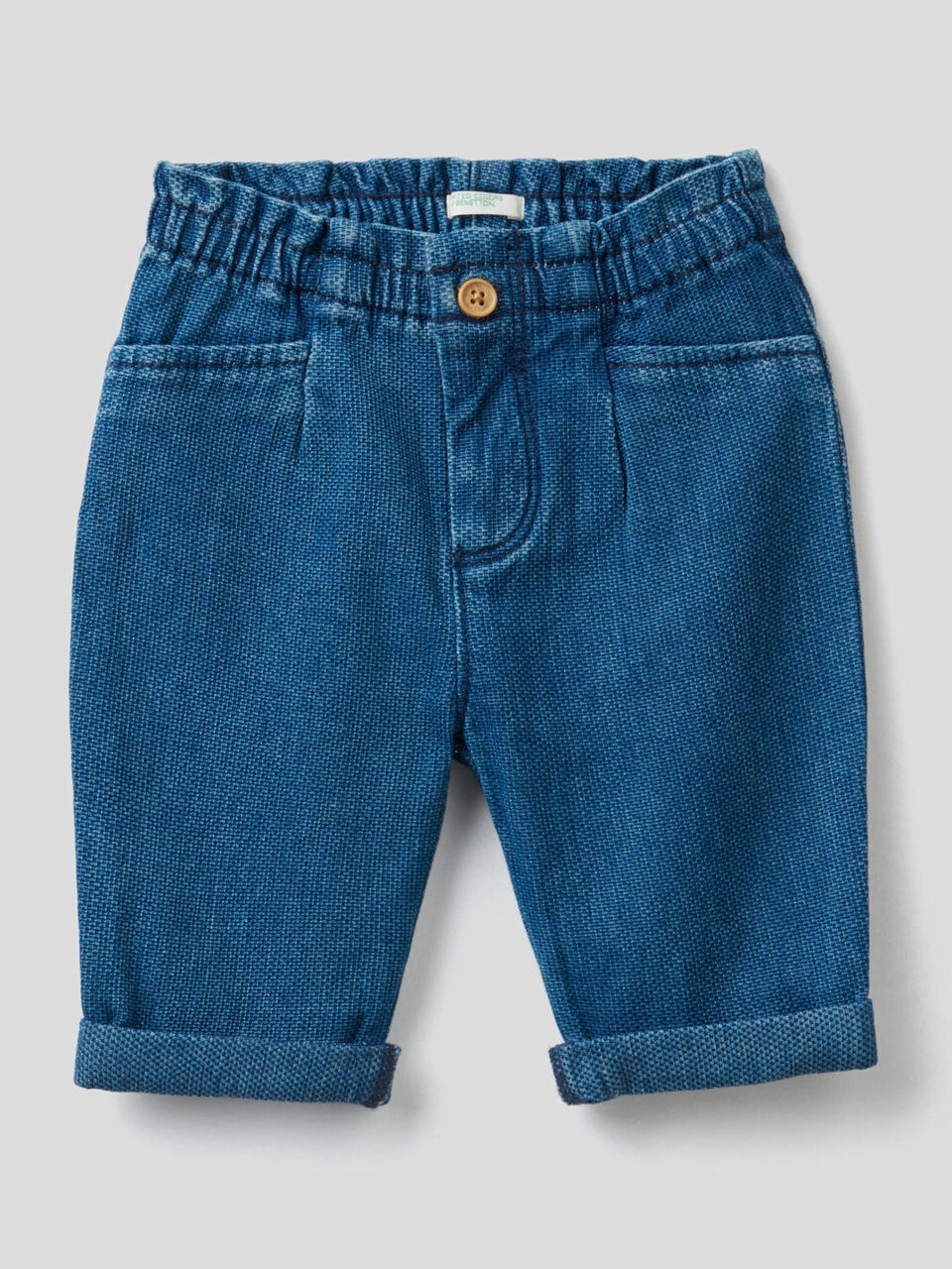 Denim cotton trousers image number 1