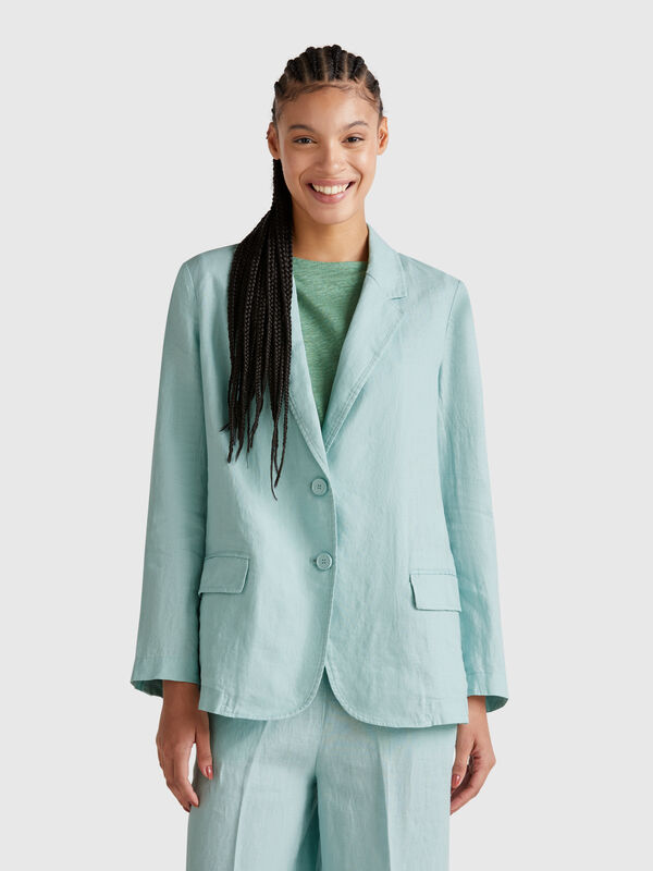 Blazer in pure linen Women
