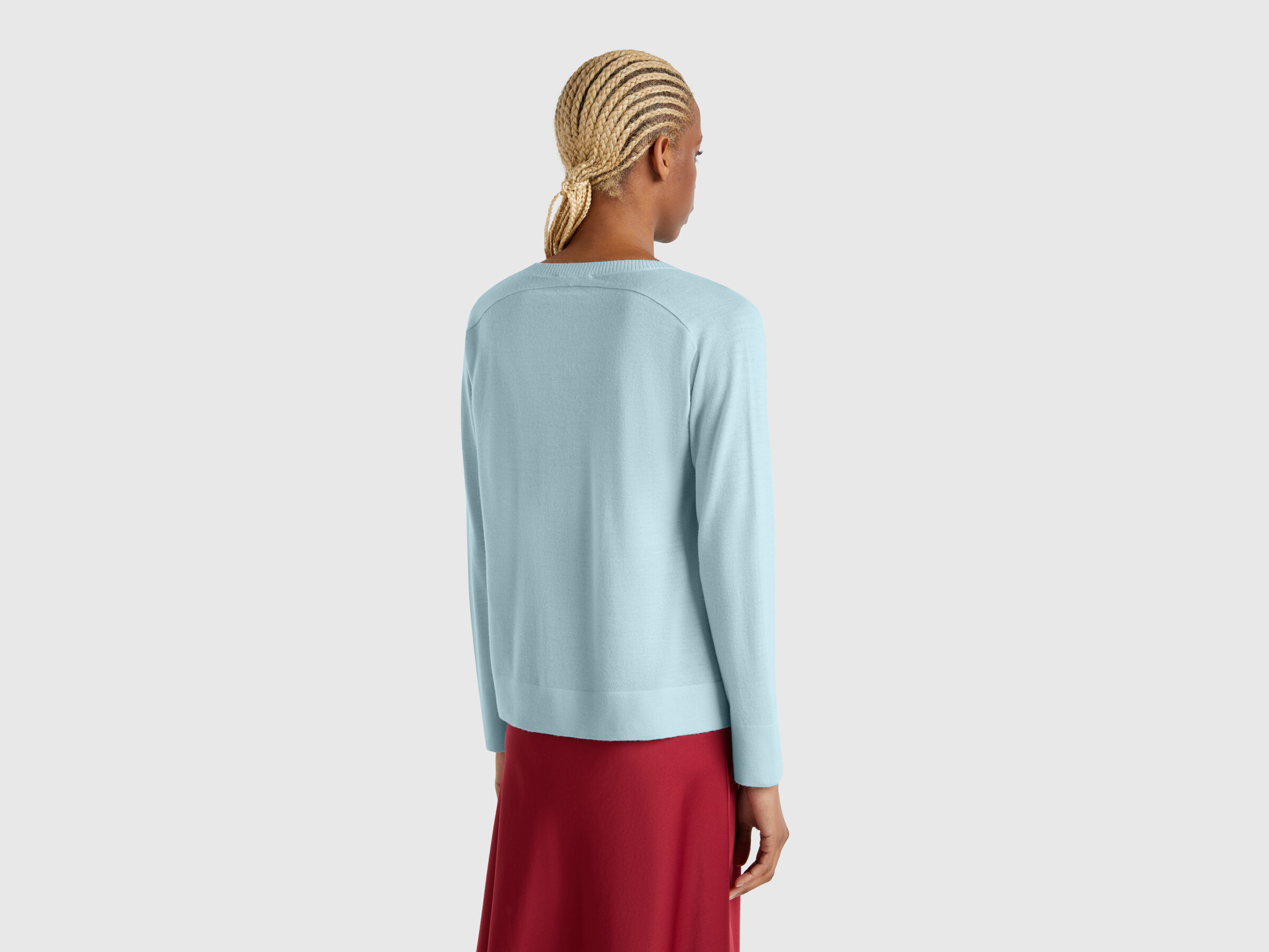 V NECK SWEATER L/S Women image number 1