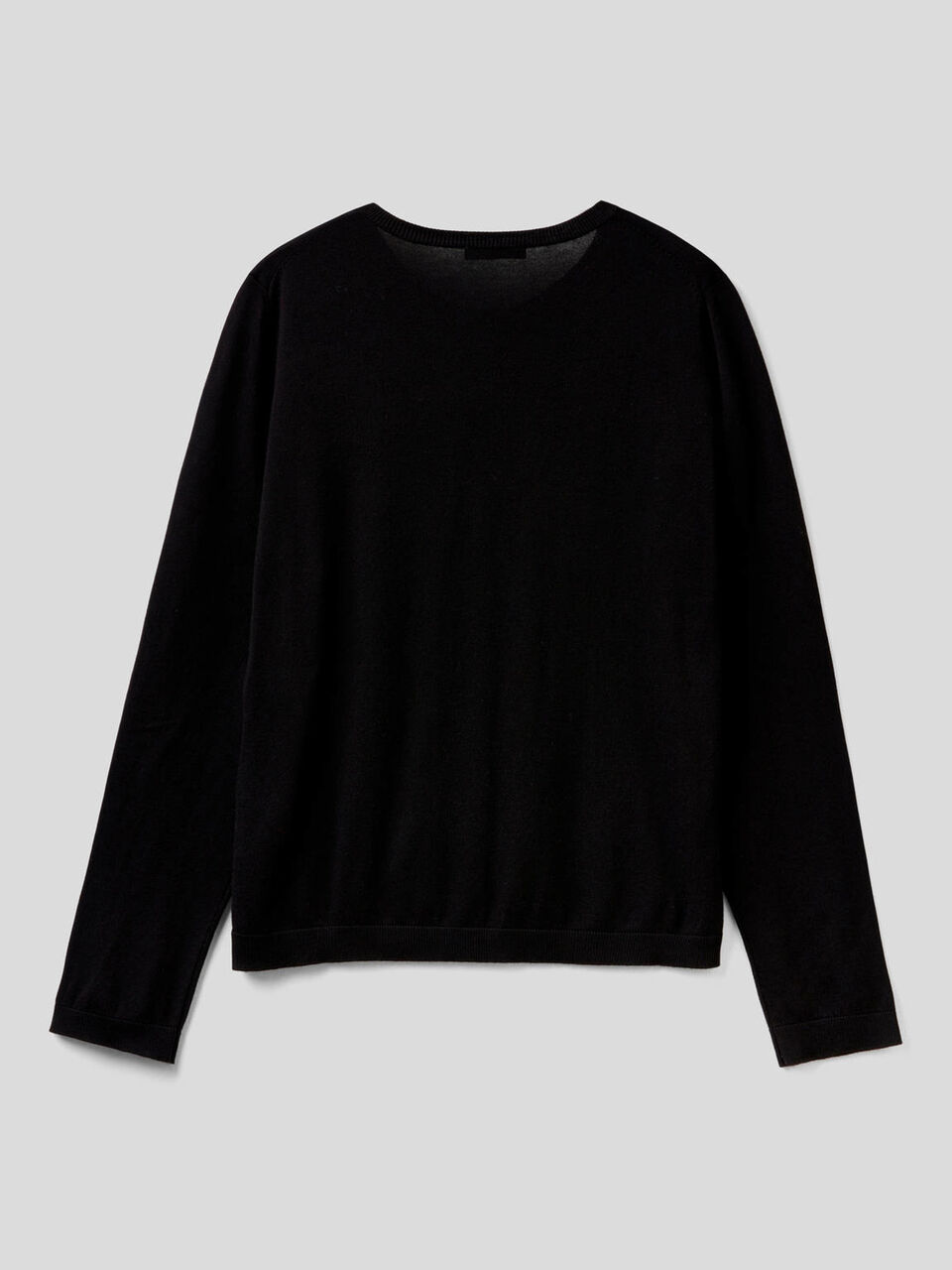 Cotton blend crew neck cardigan image number 2