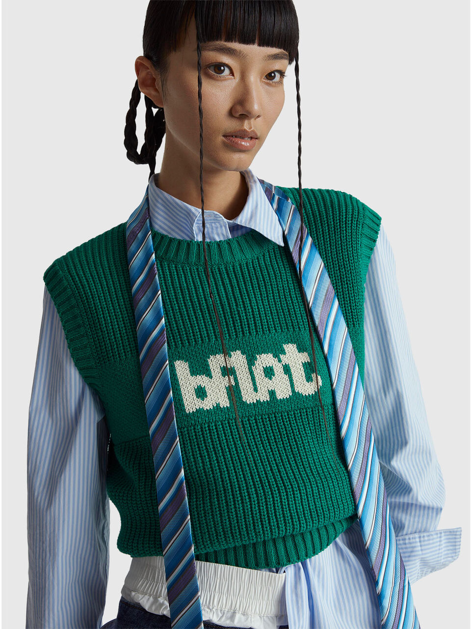 SLEEVELESS SWEATER Women image number null