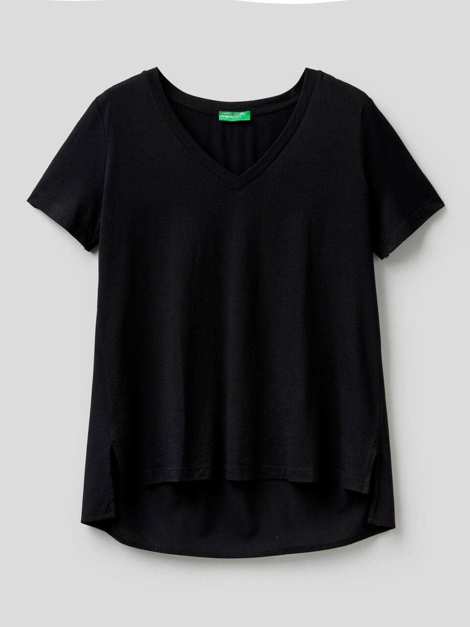 T-shirt with back in viscose image number 1