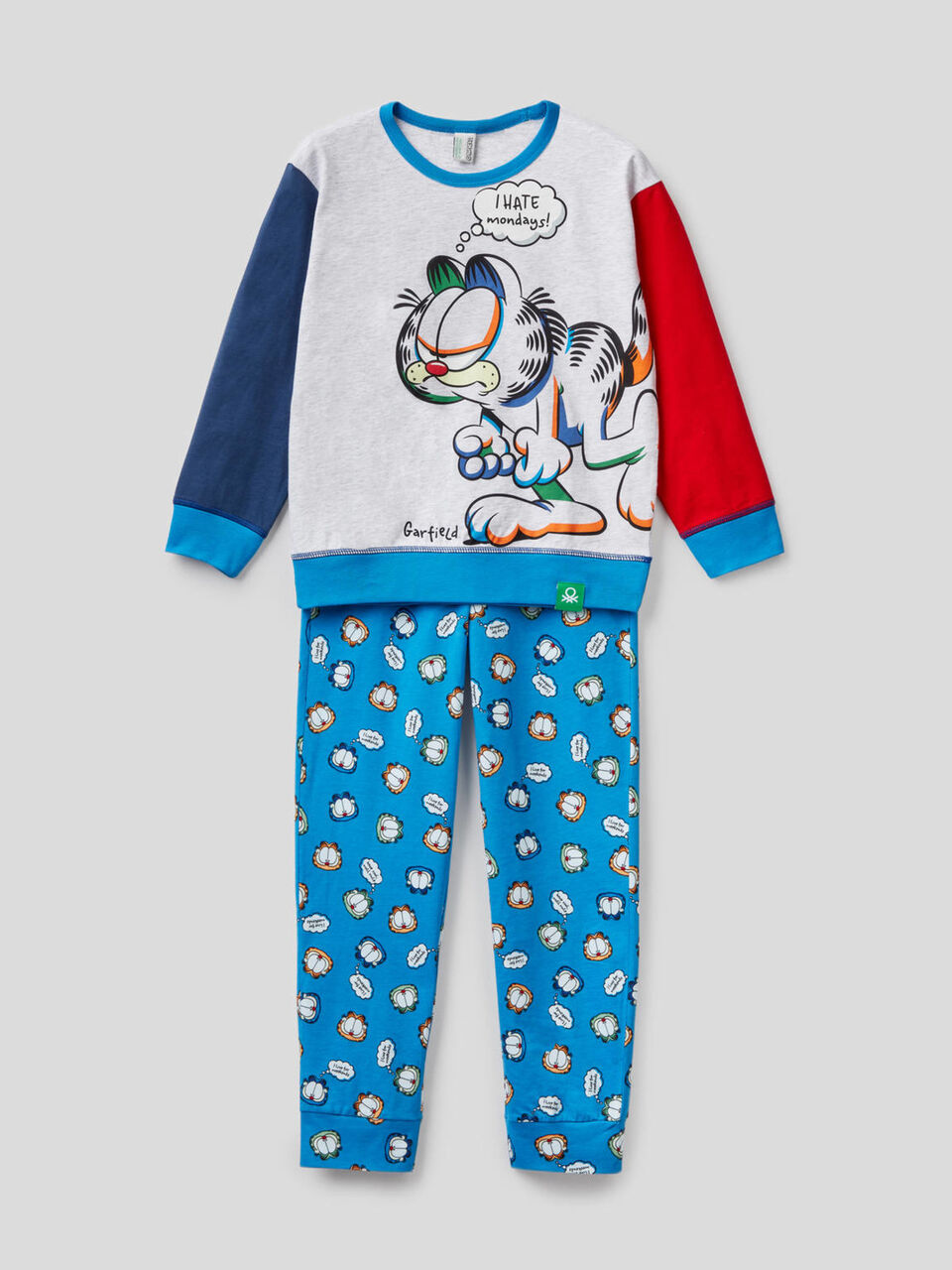 Color block pyjamas with Garfield print image number 1