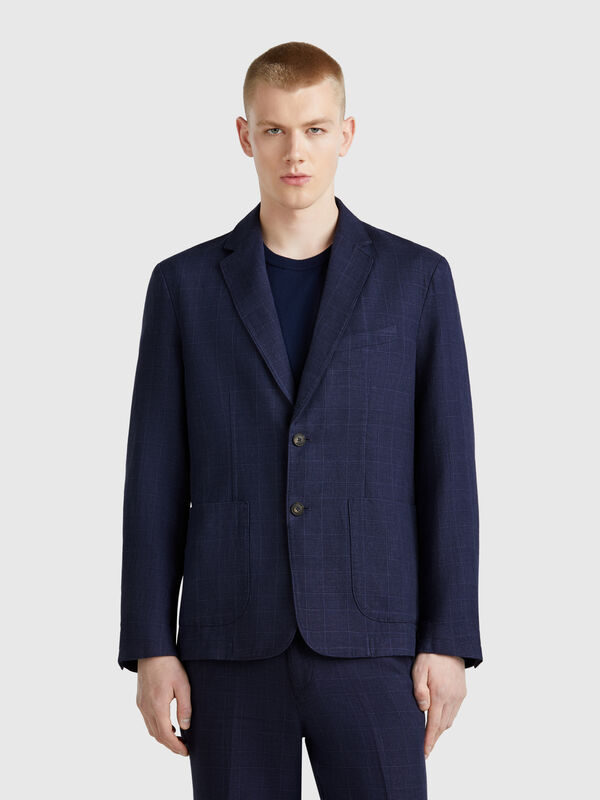 Striped blazer in linen blend Men