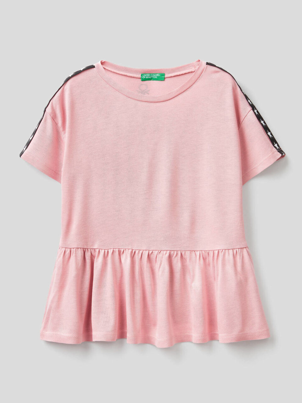 Wide t-shirt with frill image number 1