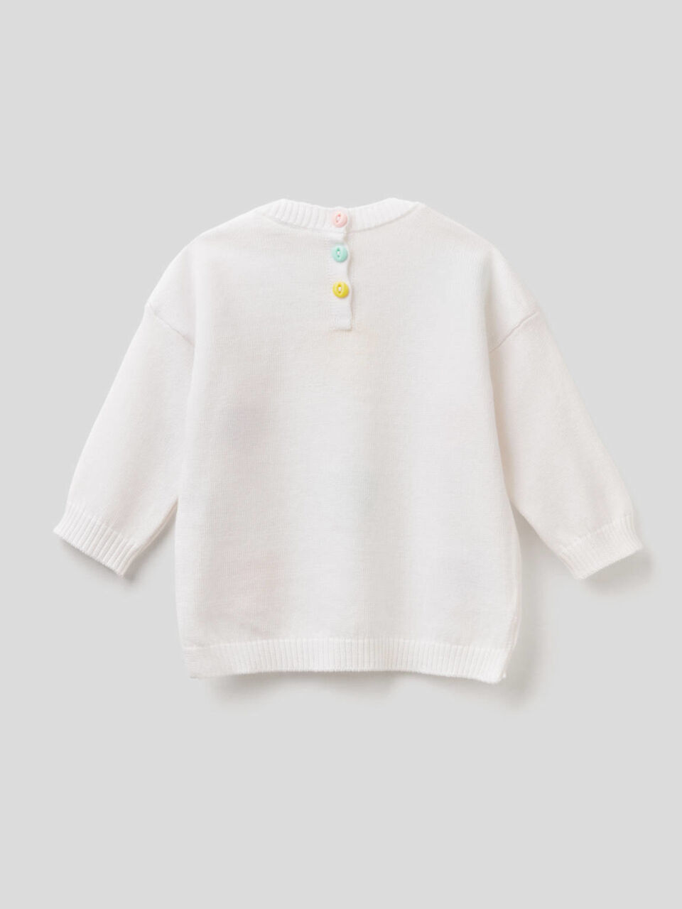 Sweater with knit inlay image number 2