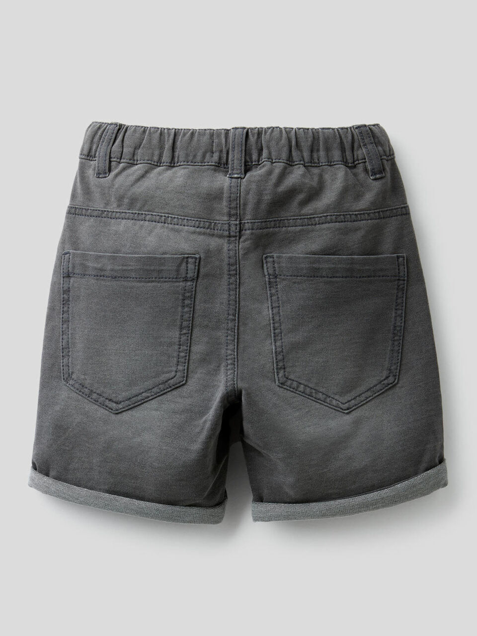 Fleece denim-look bermudas image number 2