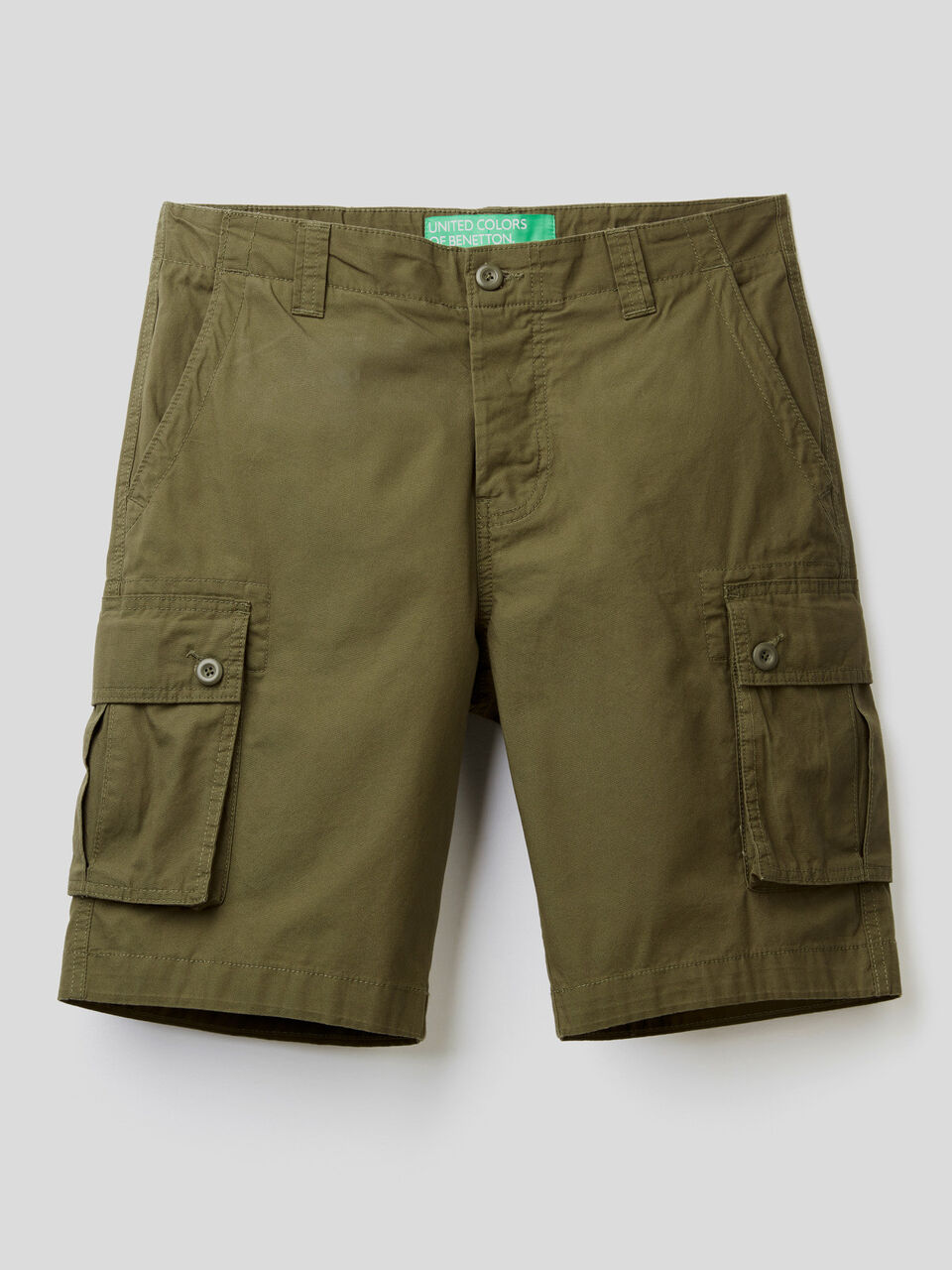 Cargo bermudas in pure cotton image number 1