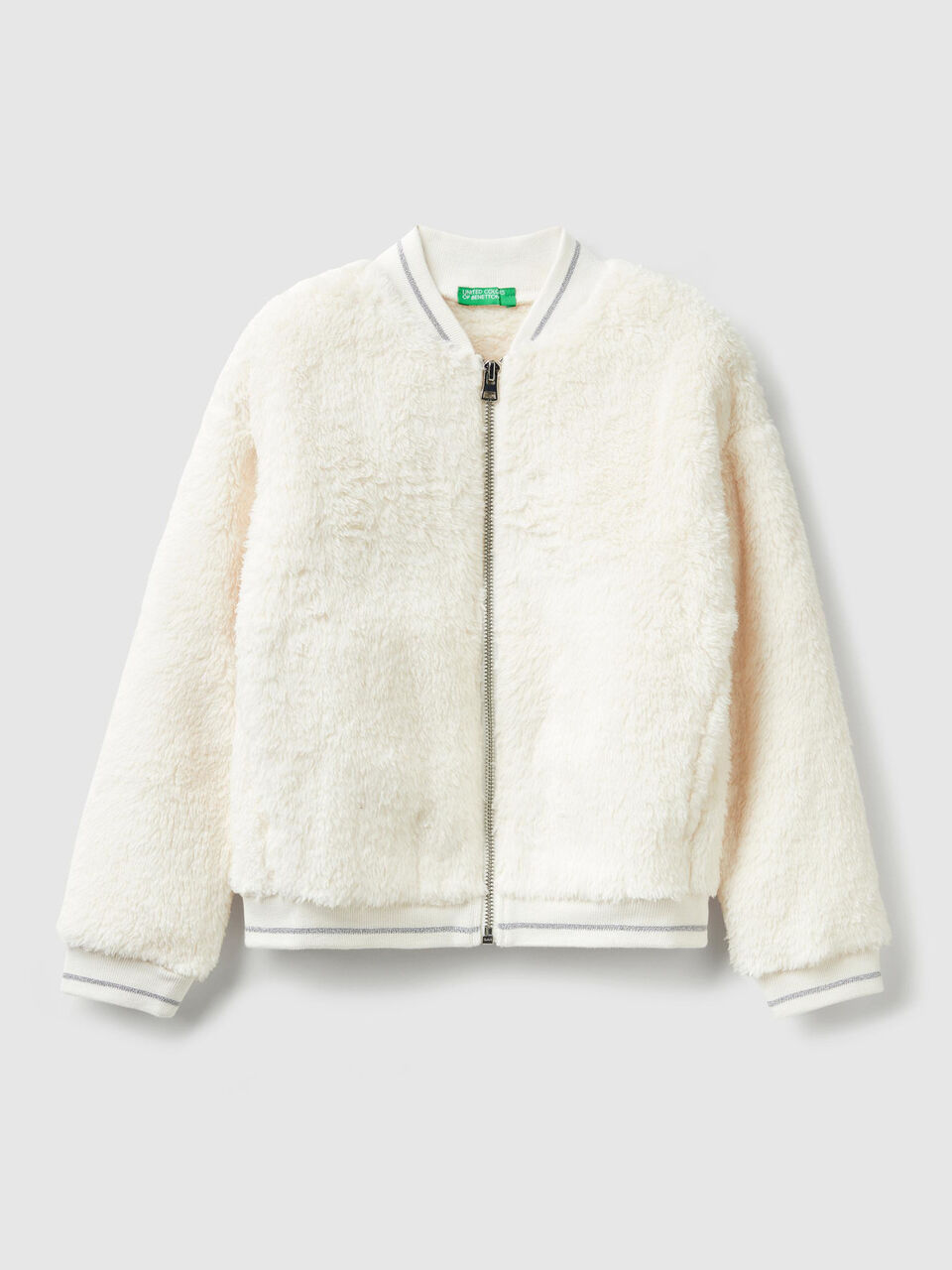 Zip-up sweatshirt in teddy fleece image number 1