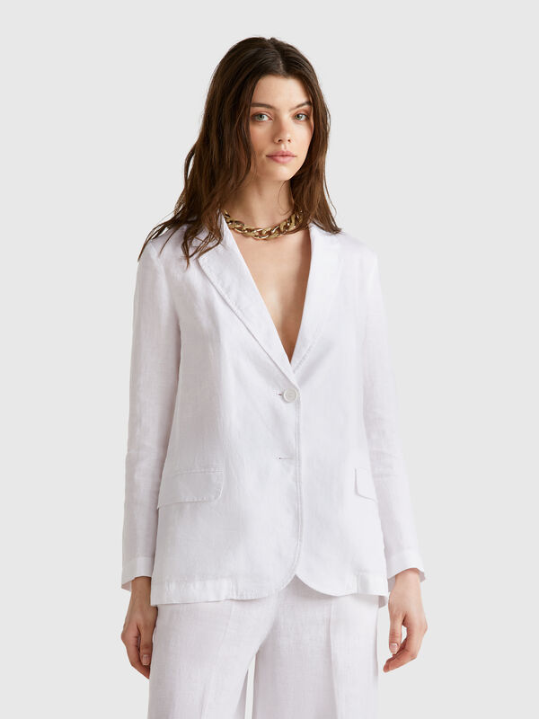 Blazer in pure linen Women