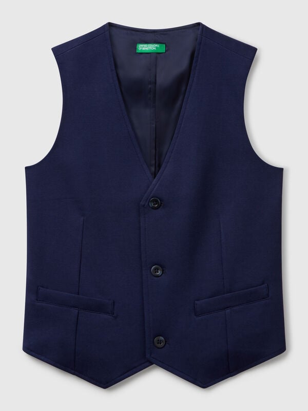Lined waistcoat with buttons Junior Boy