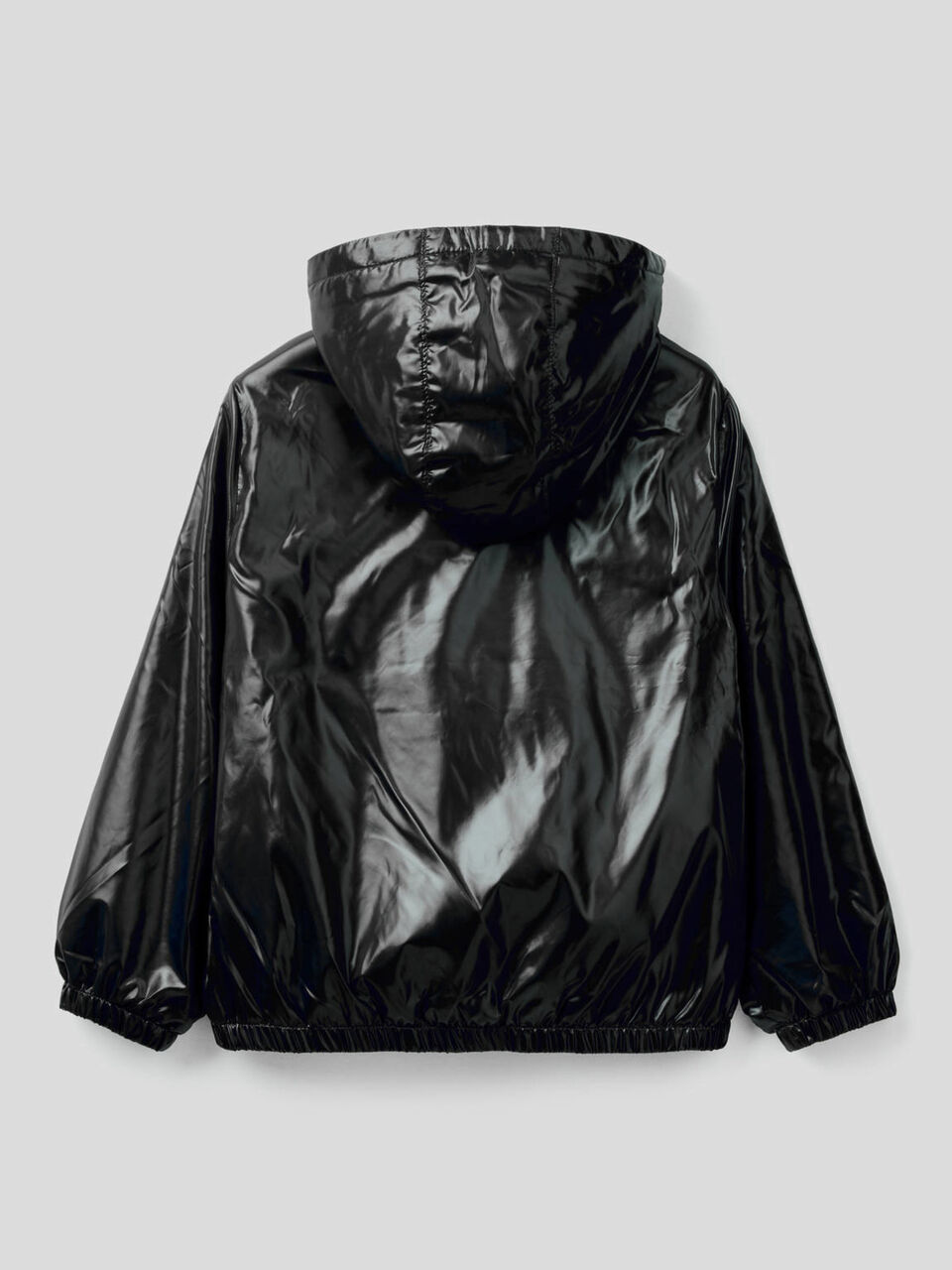 Glossy jacket with hood image number 2