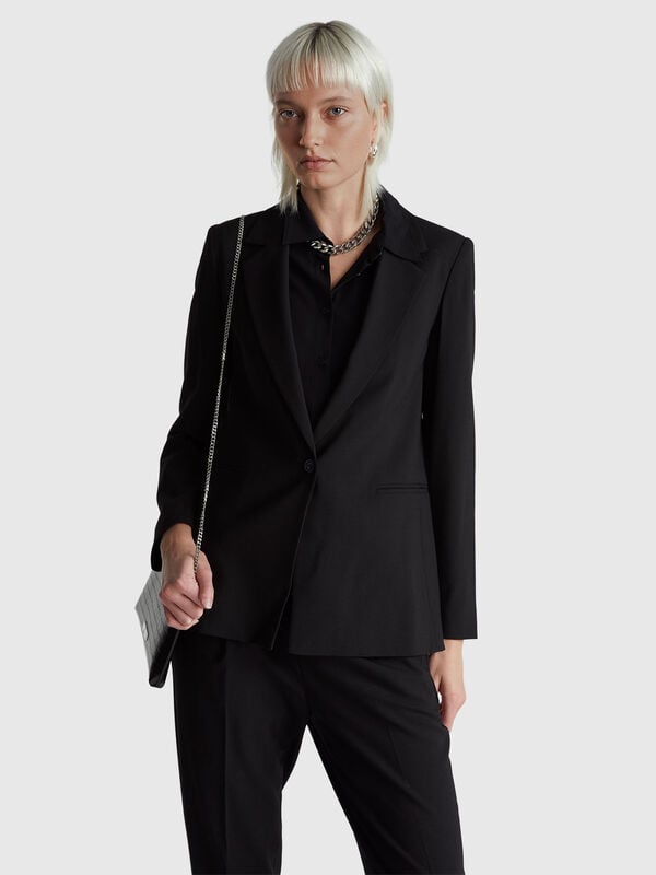 Blazer in stretch viscose blend Women