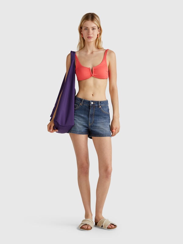 Denim bermudas Women
