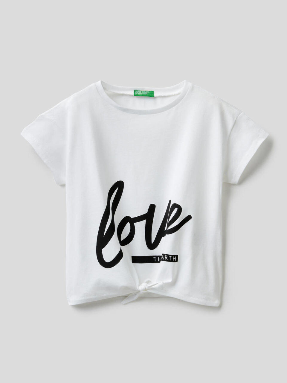 T-shirt with bow at the bottom image number 1