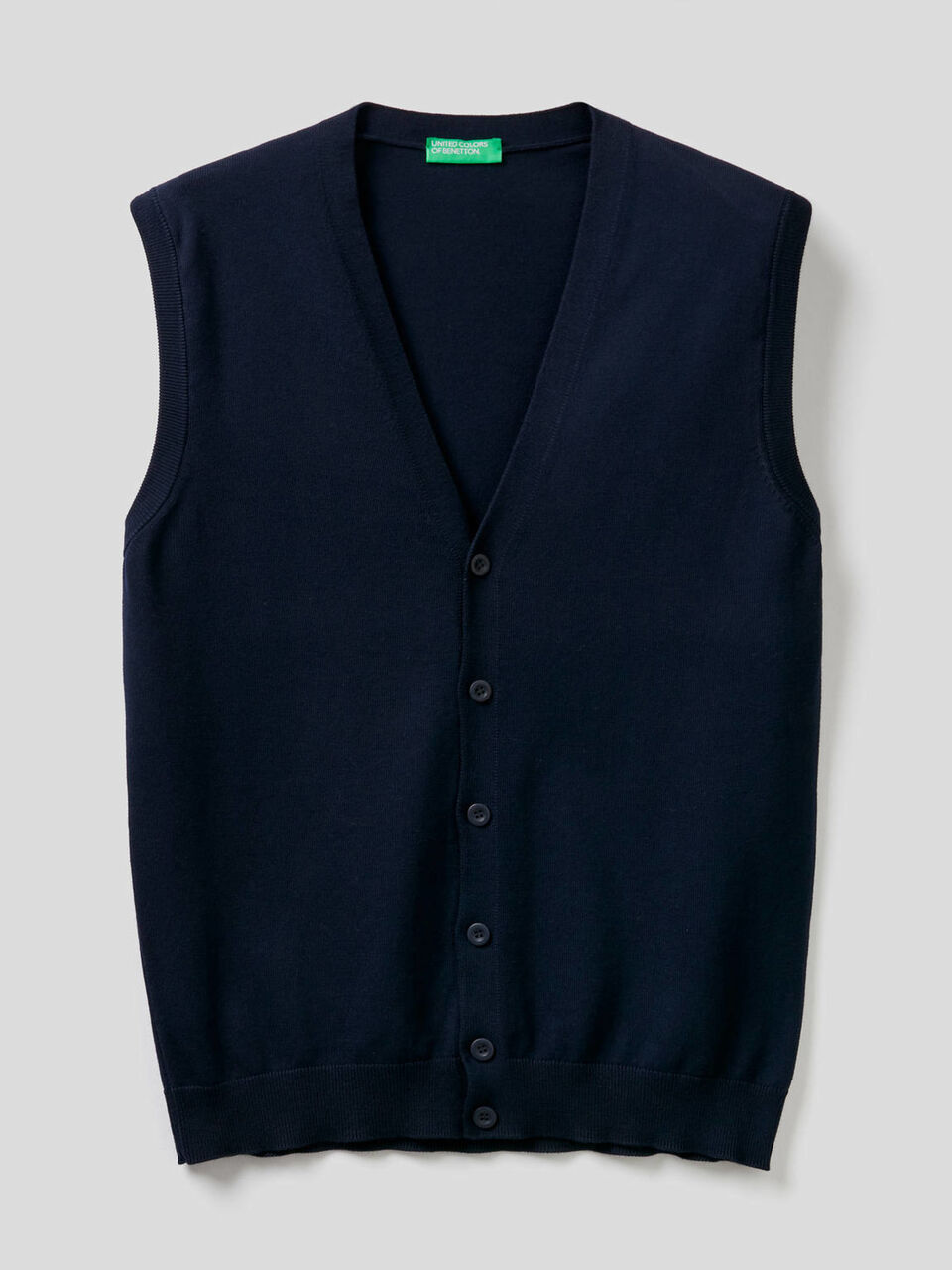 Pure cotton vest with buttons Men image number null
