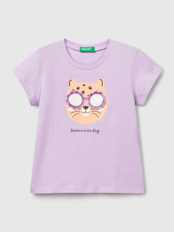 T-shirt with print and application Junior Girl