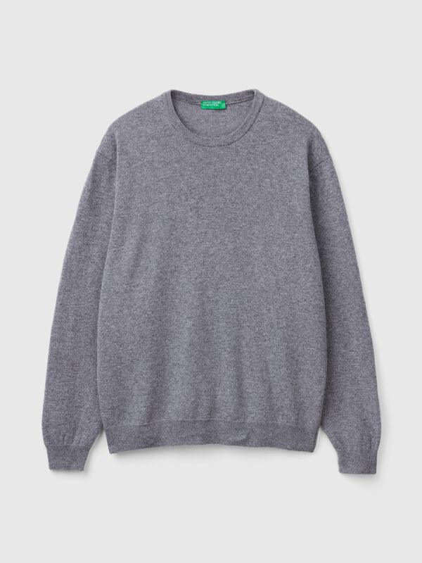 Gray sweater in pure Merino wool Men