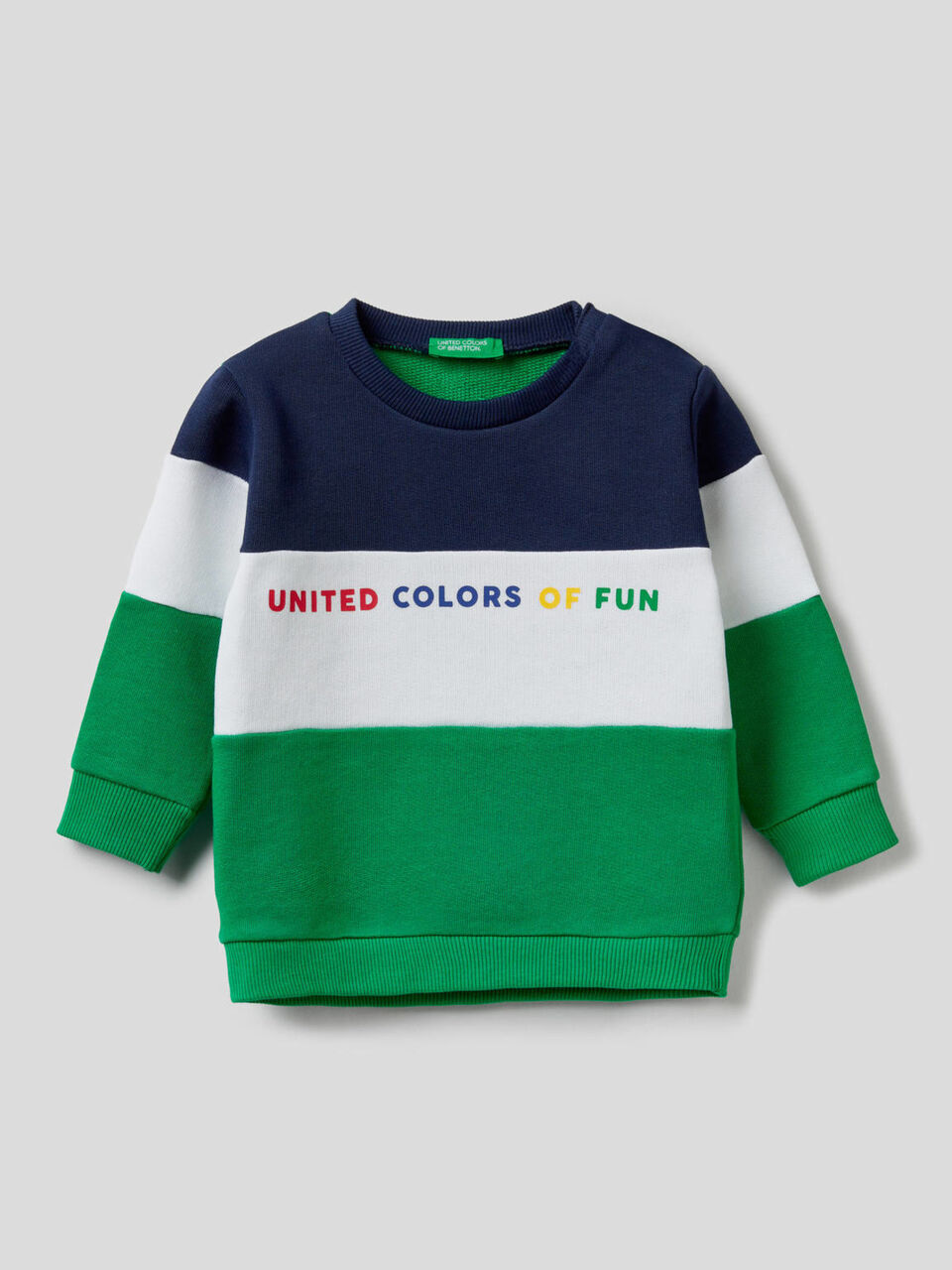 Color block sweatshirt in organic cotton image number 1