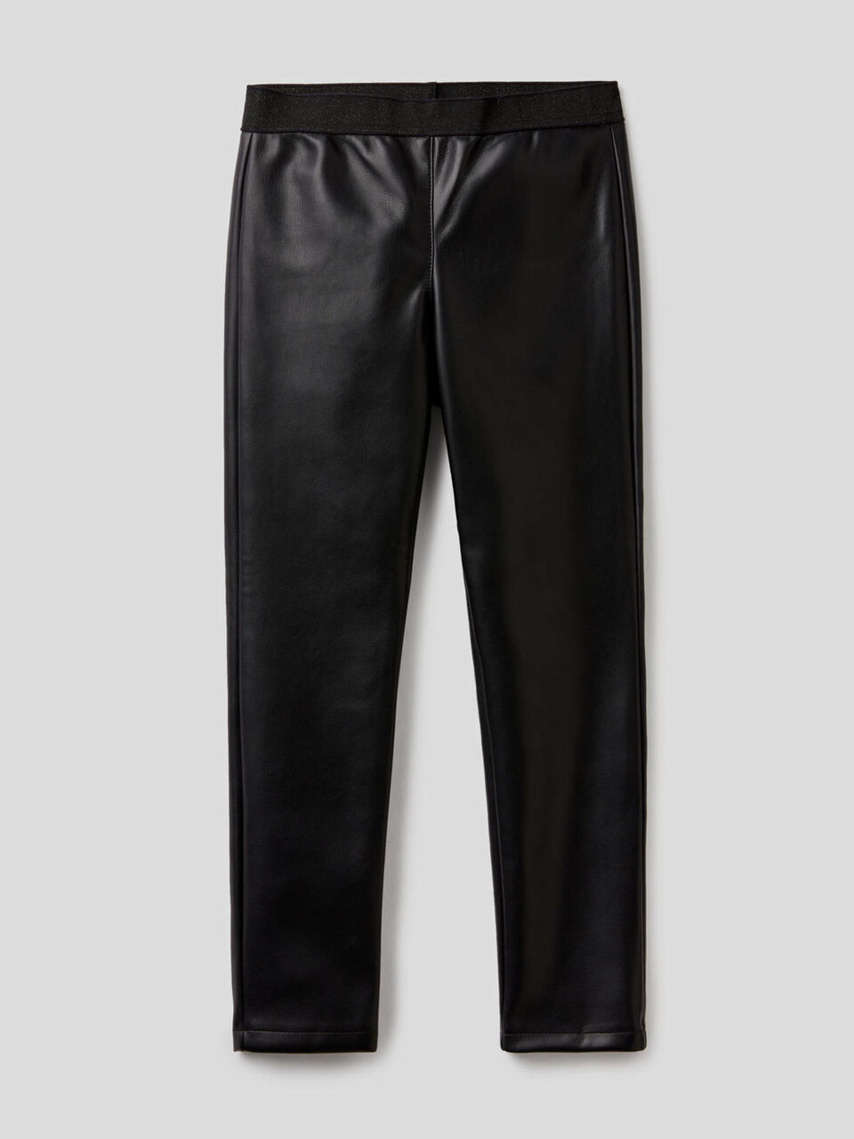 Jeggings in imitation leather fabric image number 1