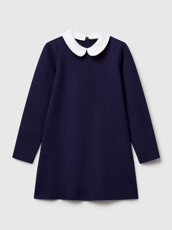 Dress with collar in viscose blend Junior Girl