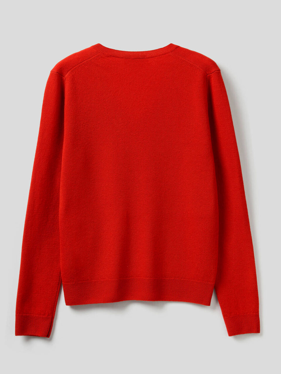 V-neck sweater in pure virgin wool image number 2