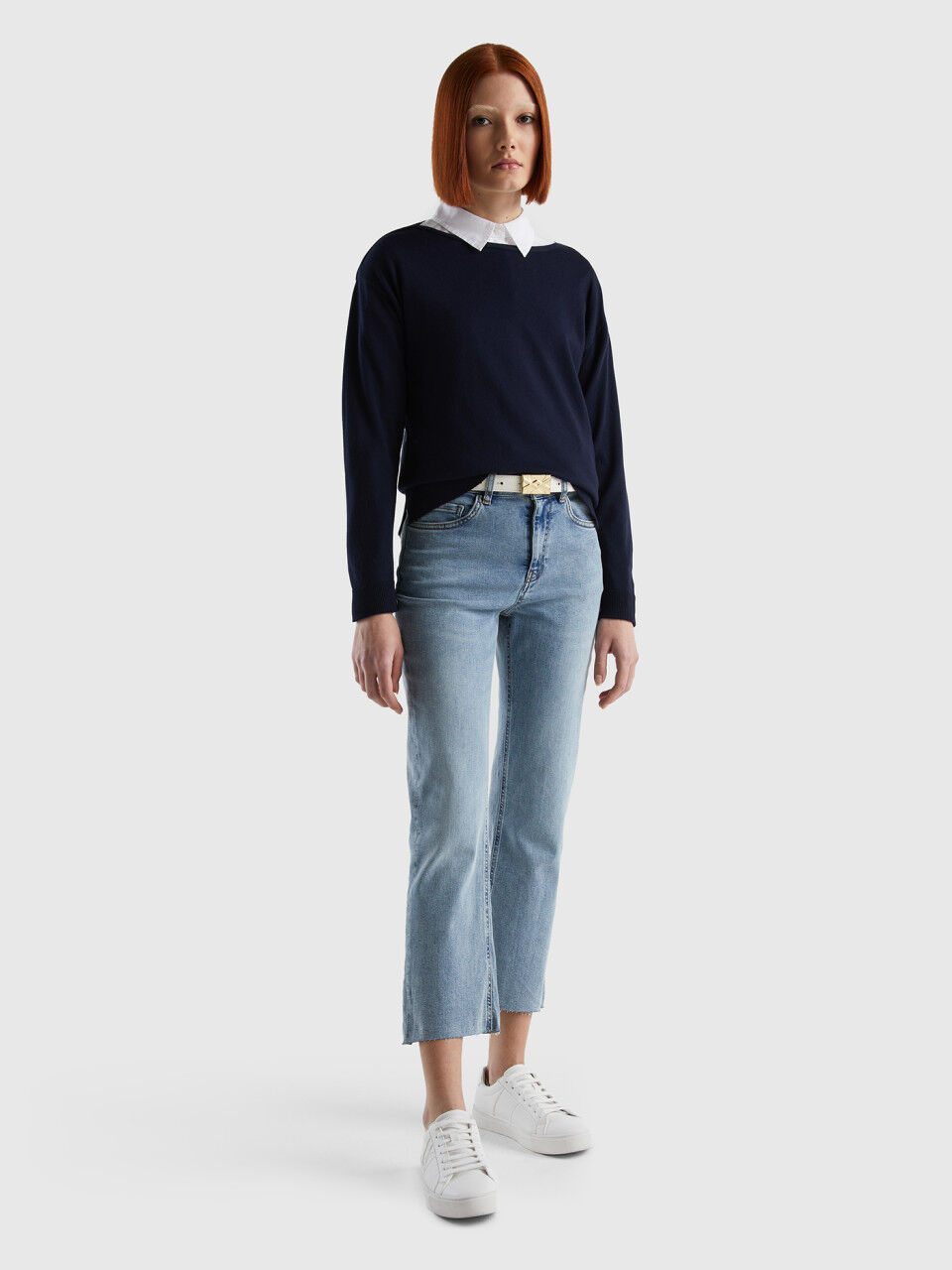Cropped five-pocket jeans