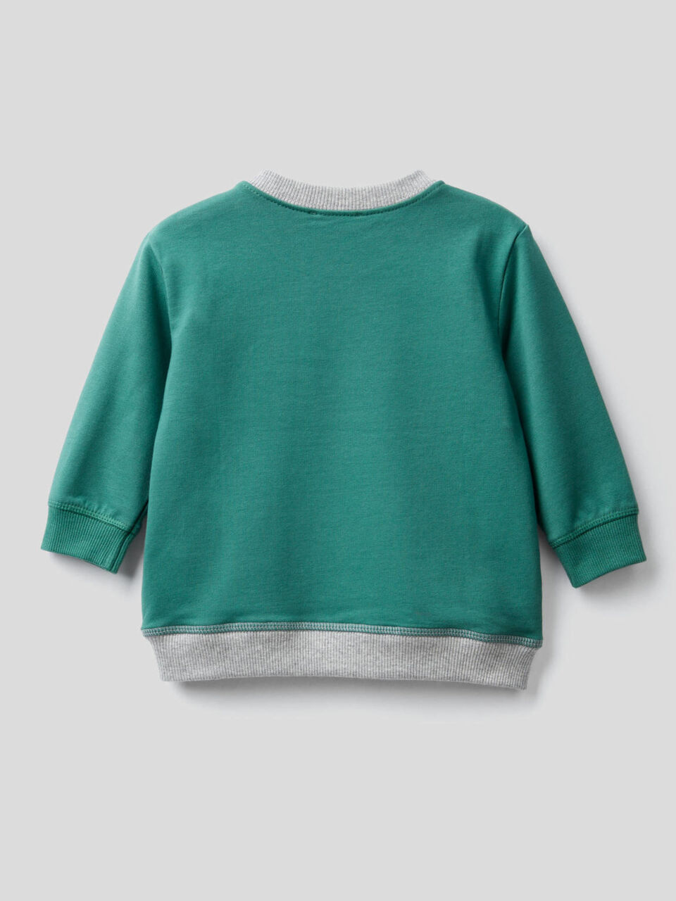 Color block sweatshirt in stretch organic cotton image number 2