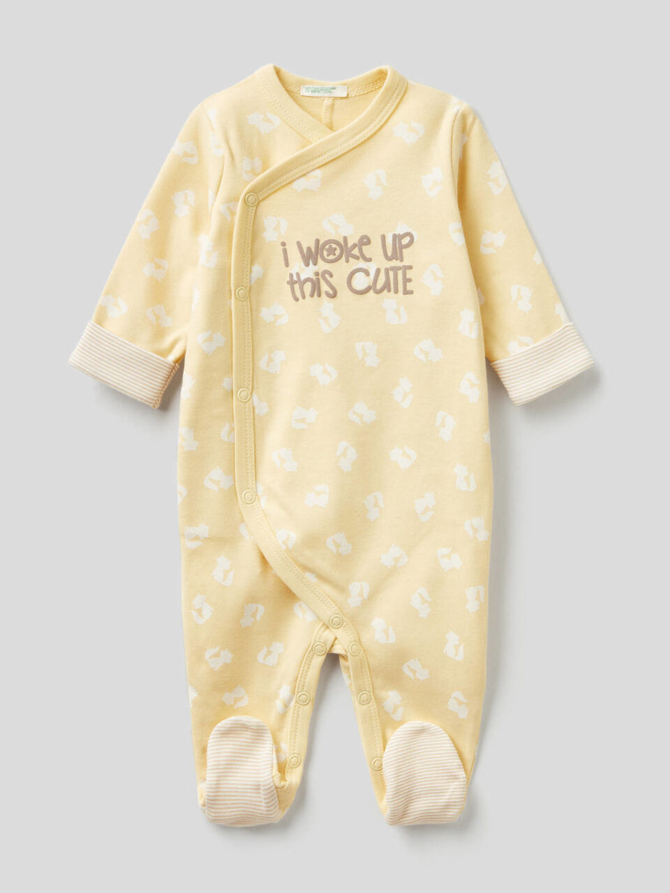 Patterned onesie in 100% organic cotton image number 1