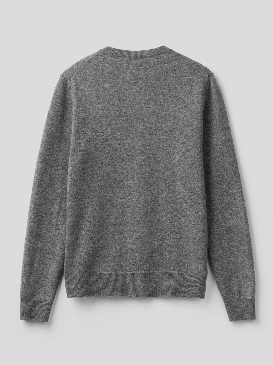 Crew neck cardigan in pure virgin wool image number 2