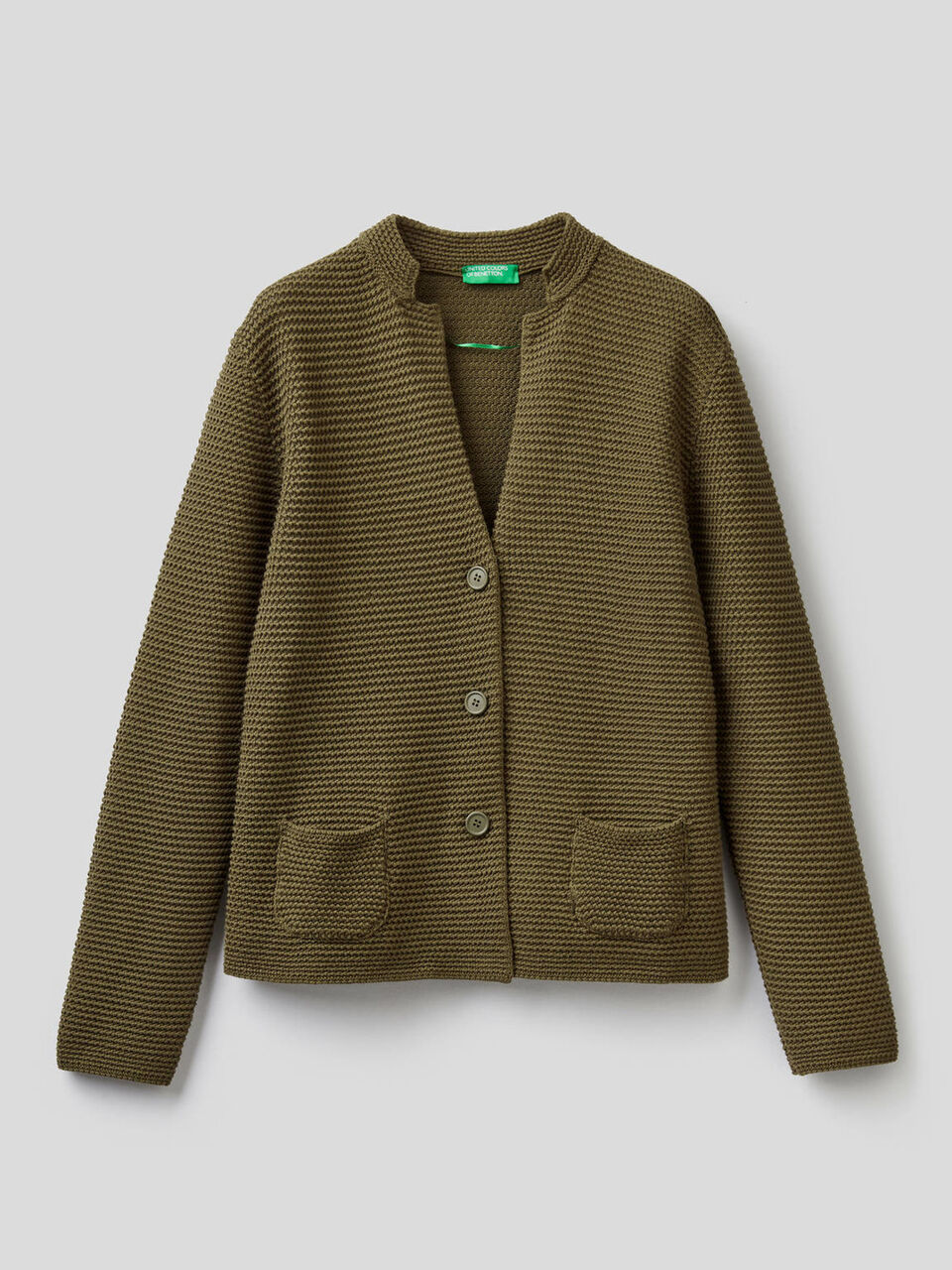 100% cotton knit jacket image number 1
