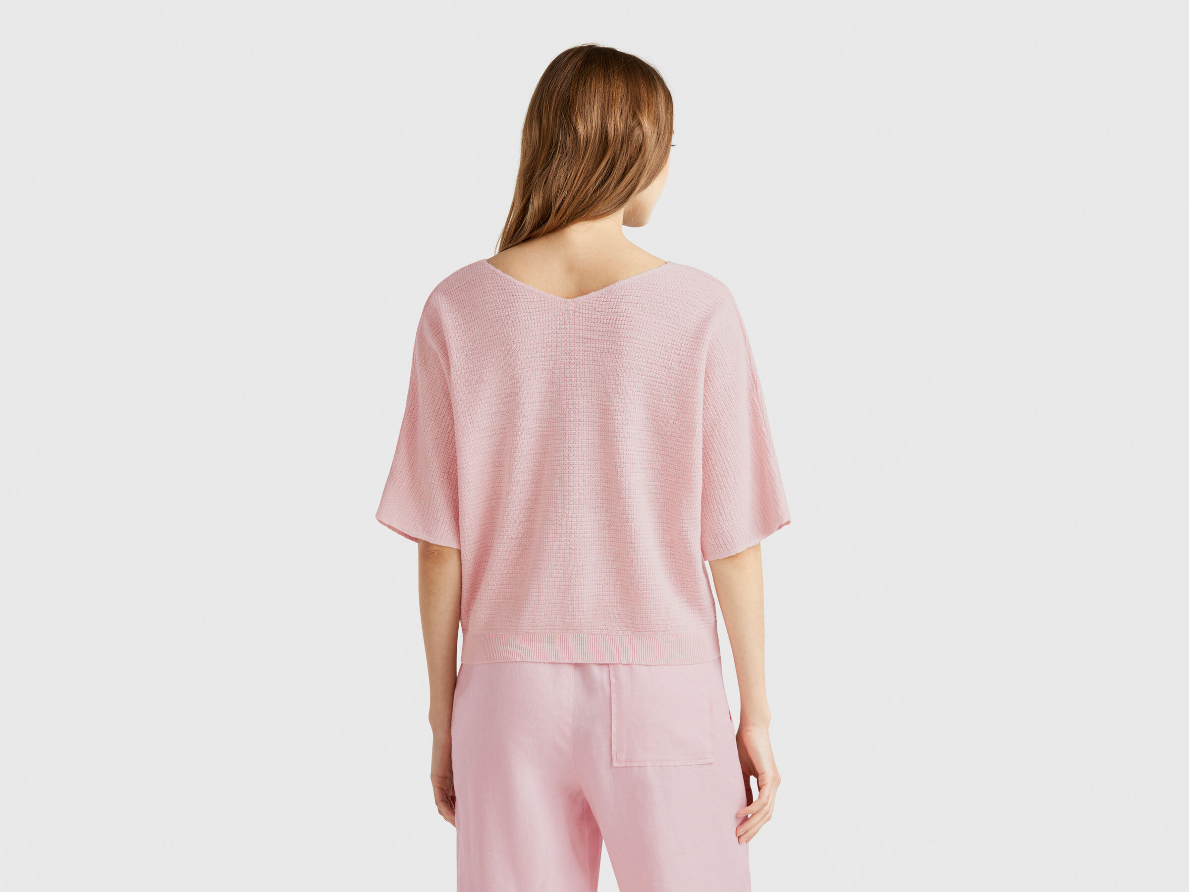 V NECK SWEATER H/S Women image number 2