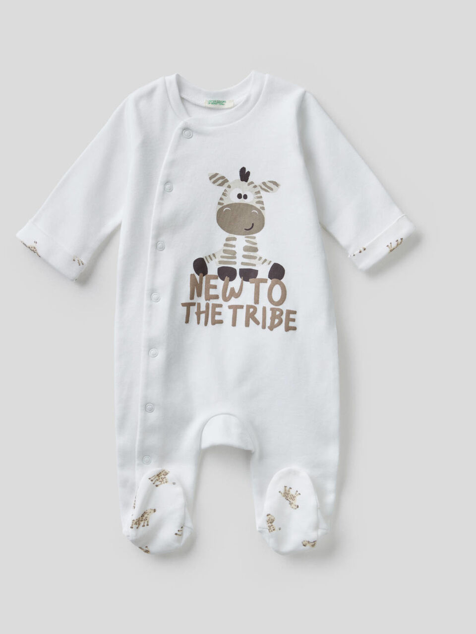 Onesie in organic cotton with print image number 1