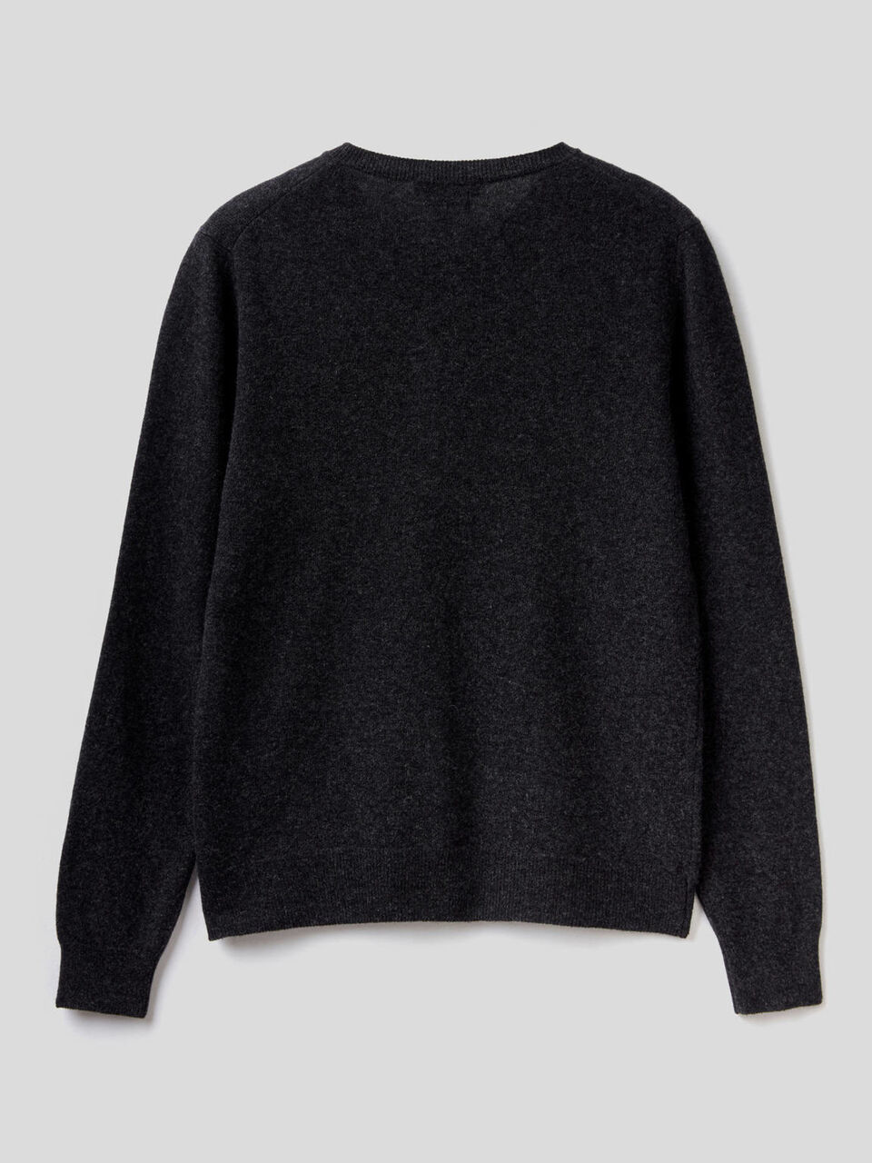 Crew neck cardigan in pure virgin wool image number 2