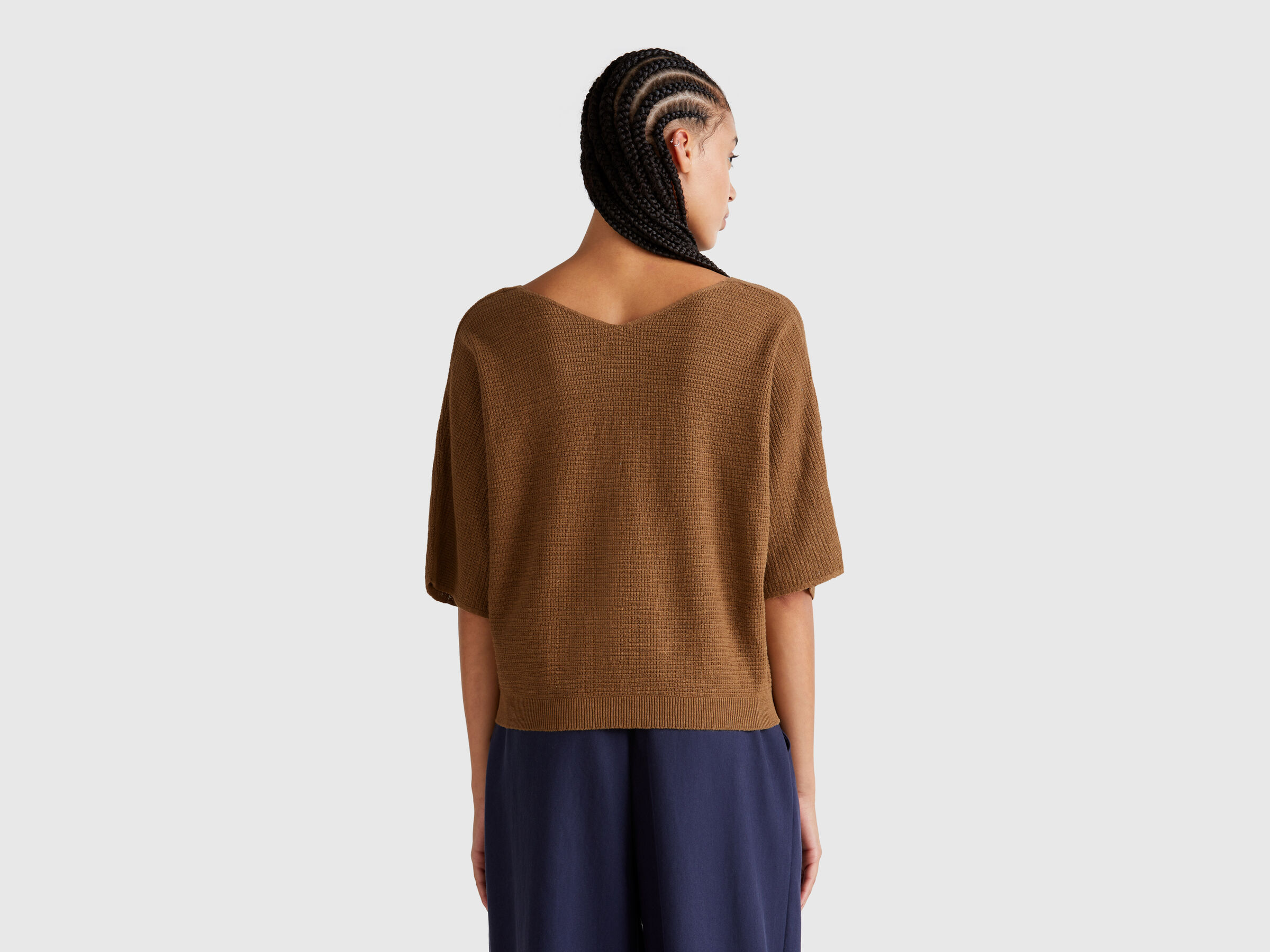 V NECK SWEATER H/S Women image number 1