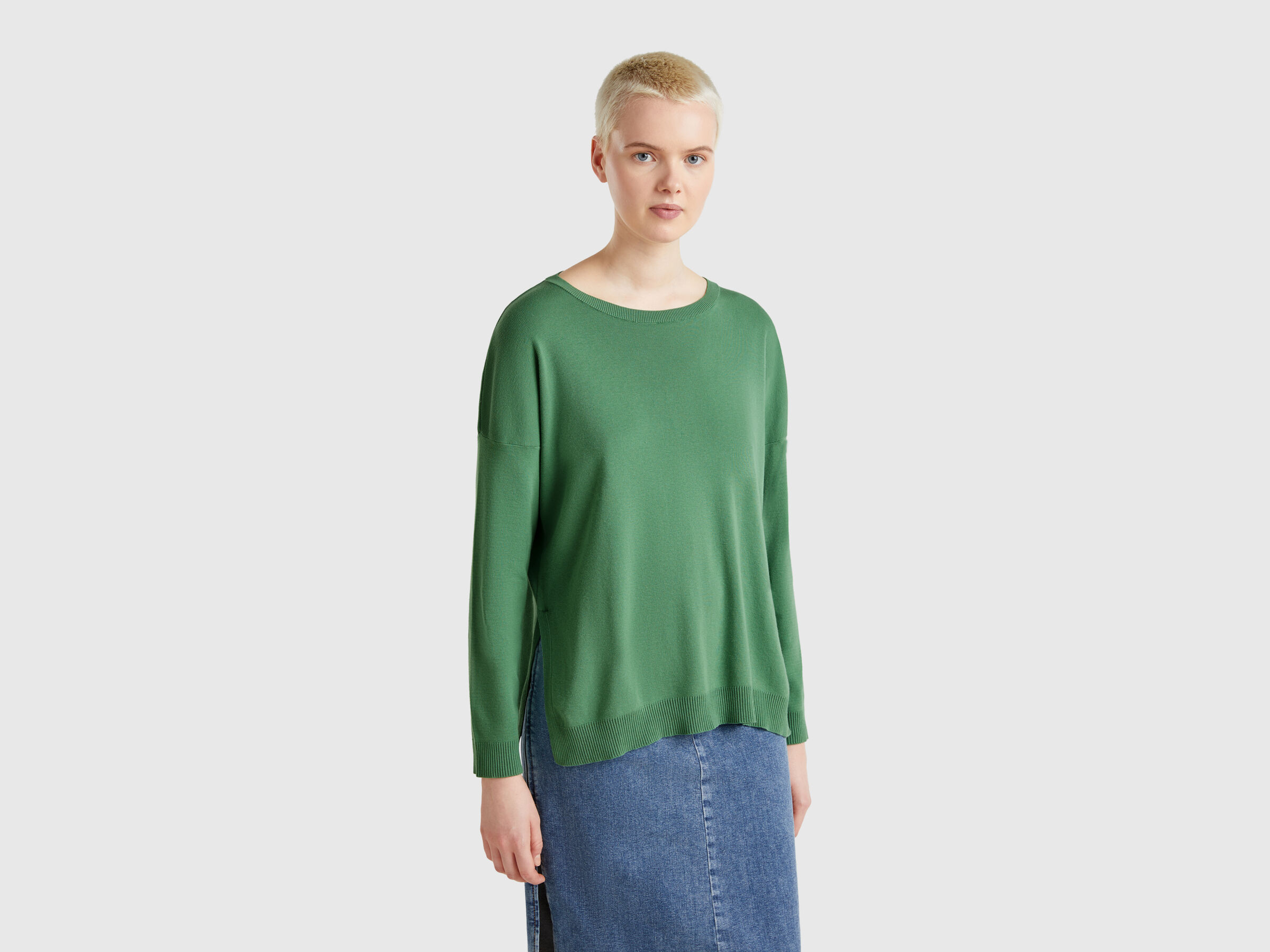 BOAT-NECK SWEAT.L/S Women image number 0